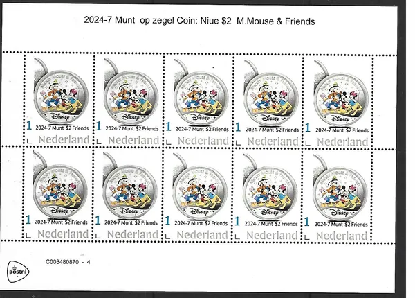 Nederland 2024-7 Munt-Coin: Niue Mickey Mouse & Friends sheetlet postfris/mnh5