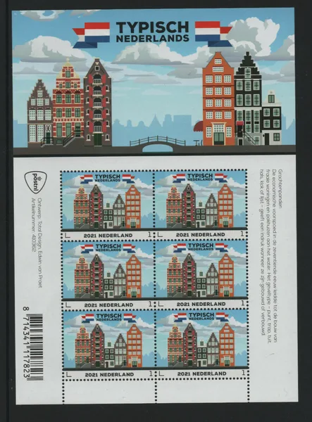 Nederland 2021 Typisch Nederl. Grachtenpanden V3923 postfris.mnh8