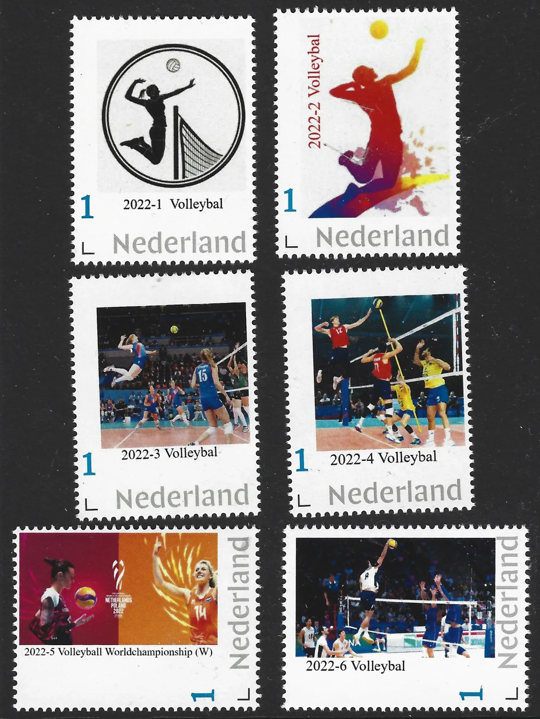 Pays-Bas 2022 Volleyball - ensemble annuel neuf/timbre de monnaie