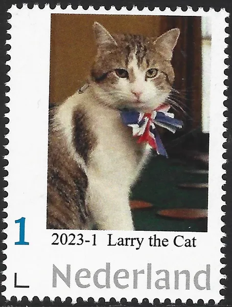 Netherlands 2023-1 Cats: Larry the Cat from no. 10 MNH