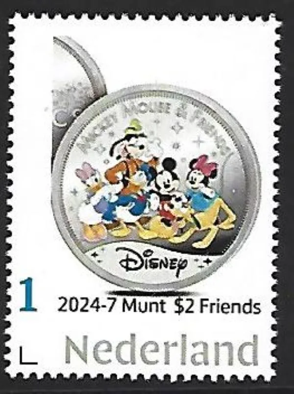 Pays-Bas 2024-7 Pièce Monnaie : Niue Mickey Mouse et ses amis neuf/mnh