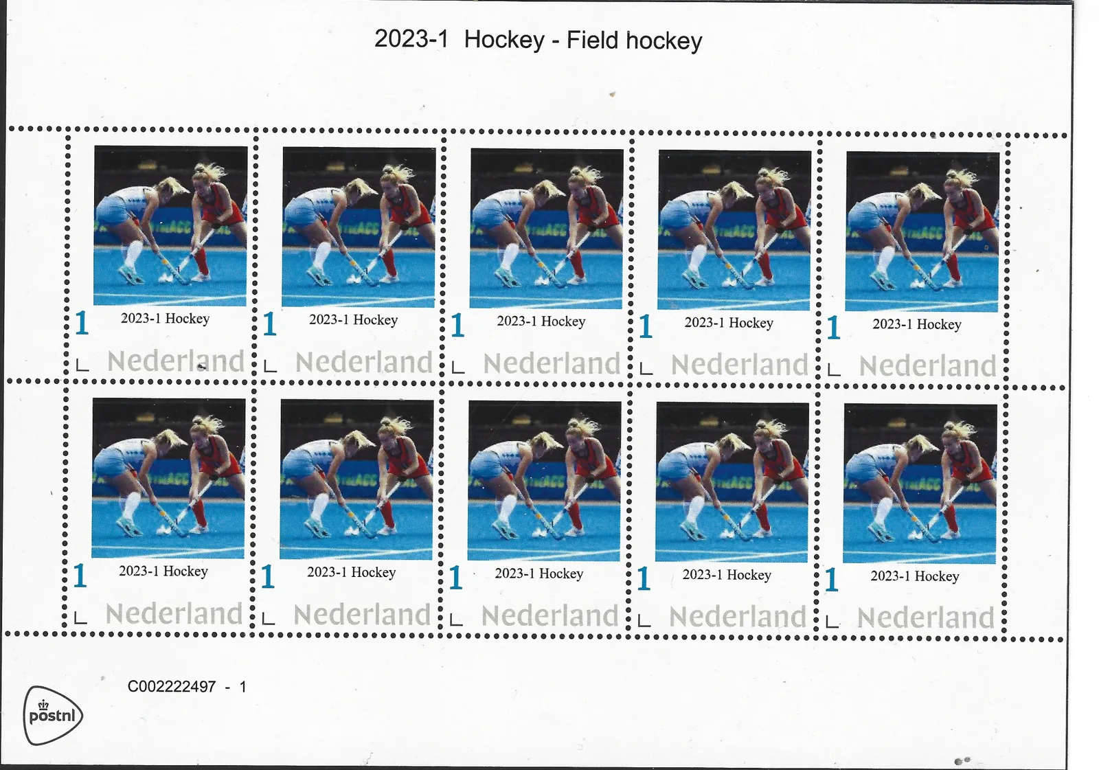 Pays-Bas 2023-2 Hockey - Hockey sur gazon feuille-bloc neuf/mnh