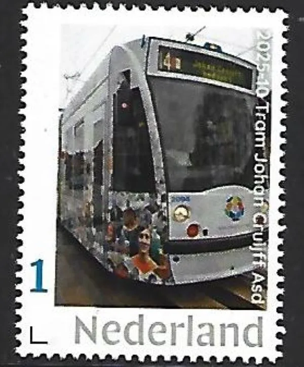 Nederland 2025-10 Tram: Johan Cruyff tram Amsterdam lijn 14 postfris/mnh
