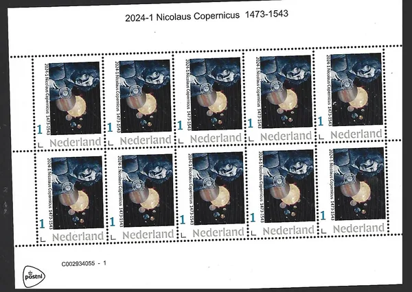 Netherlands 2024-1 Copernicus Nicolaus sheetlet MNH