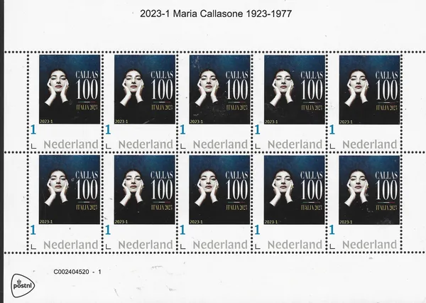 Nederland 2023-1 Maria Callas vel/sheetlet postfris/mnh