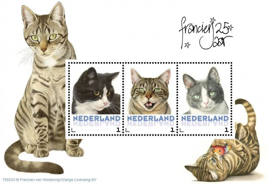 Pays-Bas 2015 Chats - Katzen 3 feuillet neuf-mnh