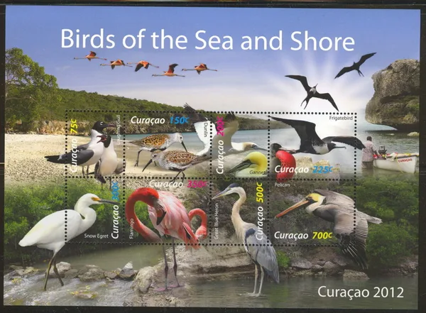 Curacao 76 Birds of the sea / vogels 2012 blok m-s postfris-mnh