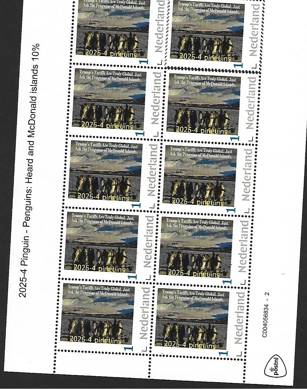 Nederland 2025-4 Pinguins Heard and McDonald islands sheetlet posfris/mnh