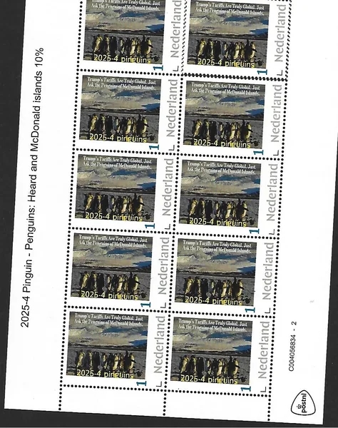 Netherlands 2025-4 Penguins Heard and McDonald Islands sheetlet MNH