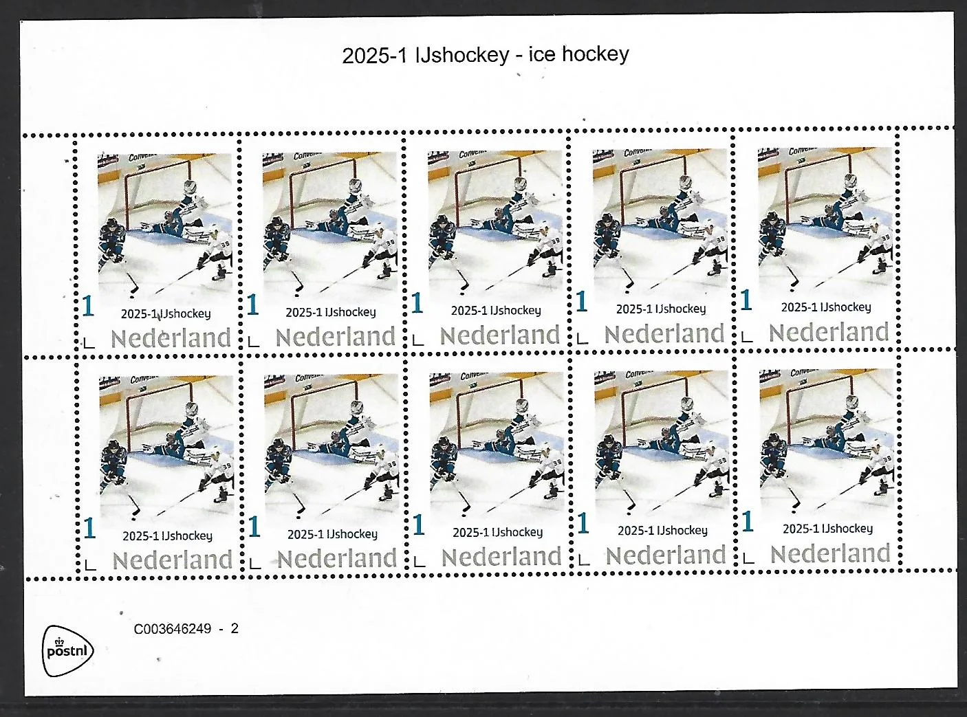 Nederland 2025-1 IJshocke Ice hockey sheetlet postfris/mnh