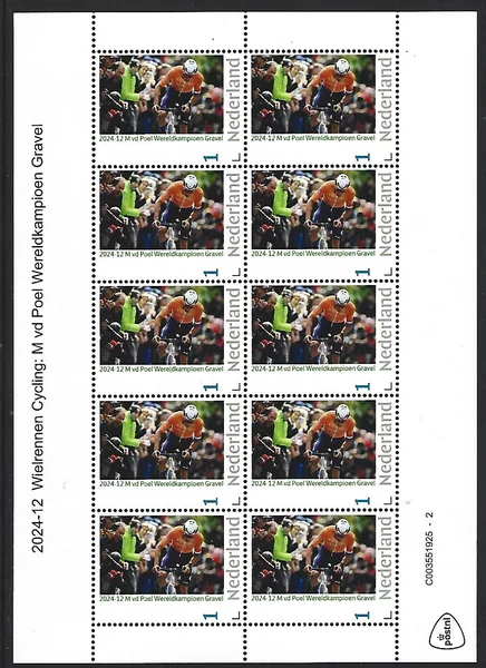 Nederland 2024-13 Cycling M. vd poel Worldchampion Gravel sheet postfris/mnh