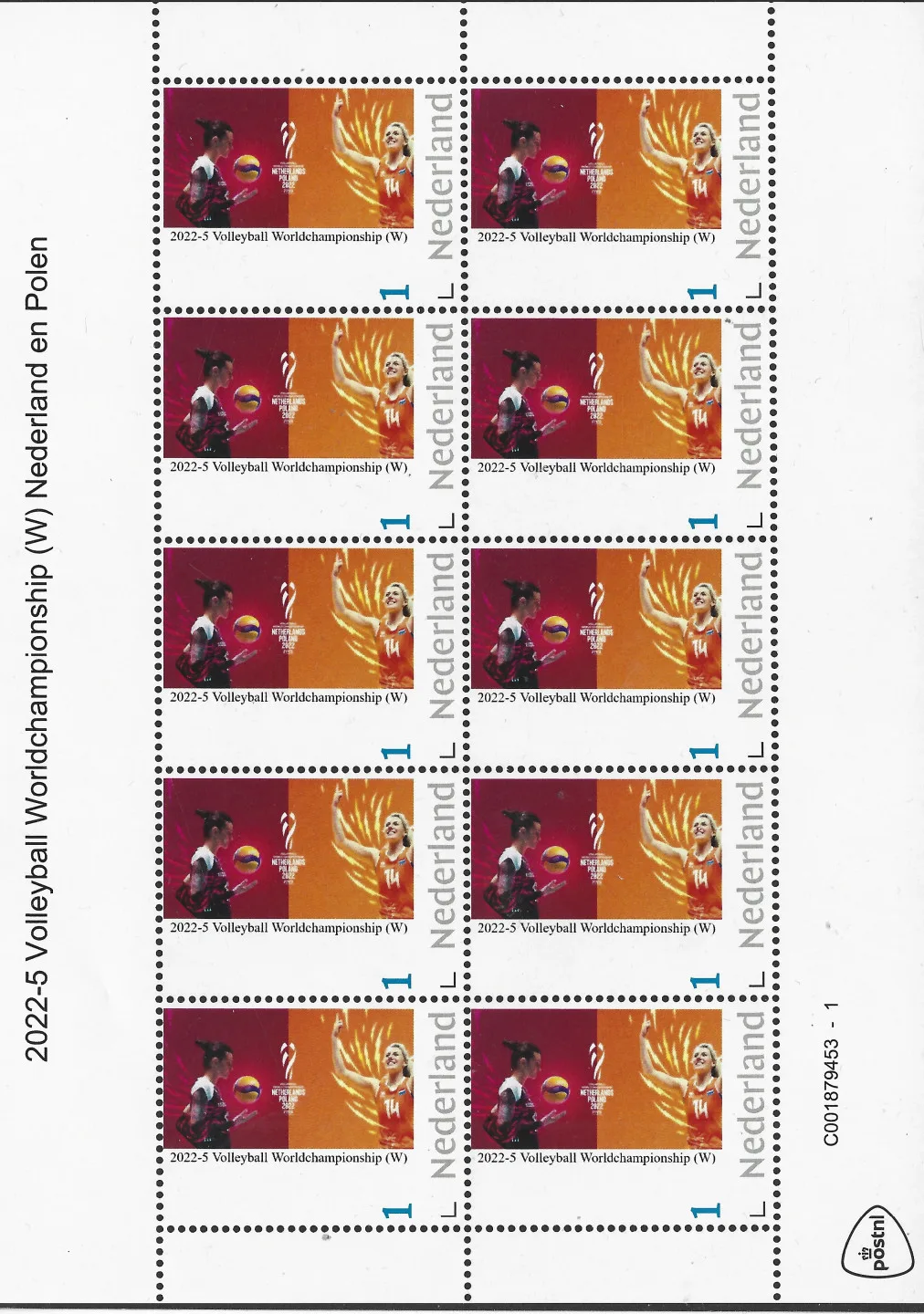 Niederlande 2022-5 Volleyball - Volleyball WM - Weltmeisterschaften Vel-Bogen postfrisch/mnh