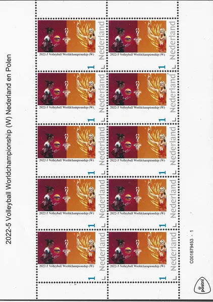 Netherlands 2022-5 Volleyball - Volleyball WC - World Championships sheet MNH