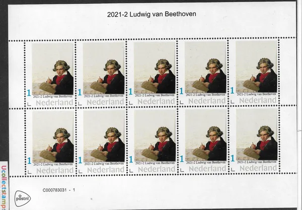 Netherlands 2021-2 Ludwig van Beethoven sheet MNH