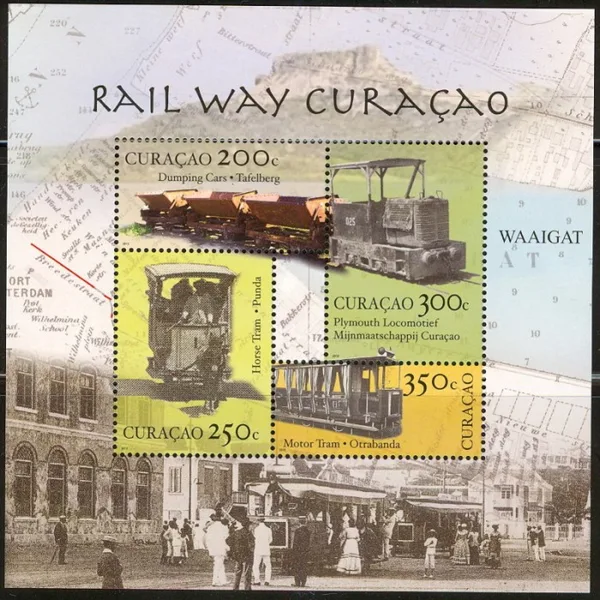 Curacao 77 Railways/trains 2012 block/m-s MNH