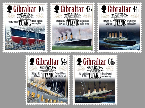 GIBRALTAR 2012 Titanic series MNH