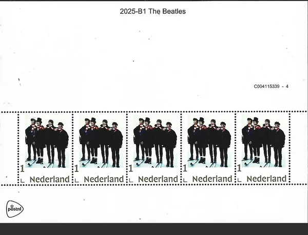 Netherlands 2025-B1a The Beatles sheet MNH