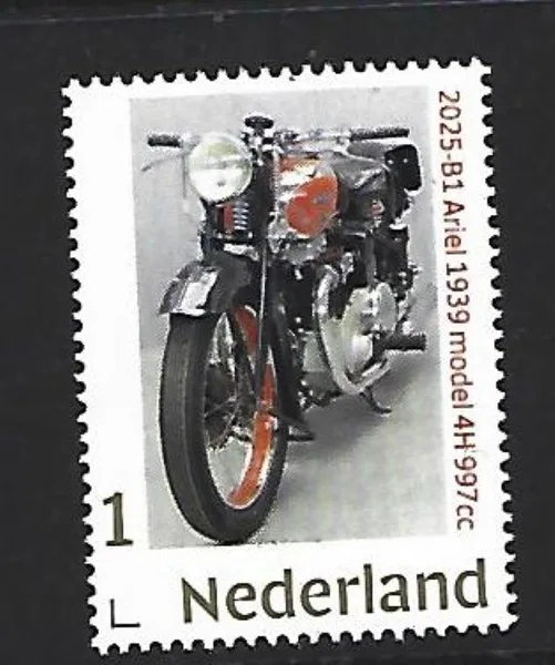 Netherlands 2025-B1 Motorcycle: Ariel 1939 model 4h 997cc MNH