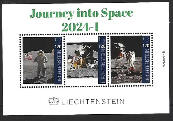 liechtenstein 2024-1b Space Raumfarth m/s postfris/mnh