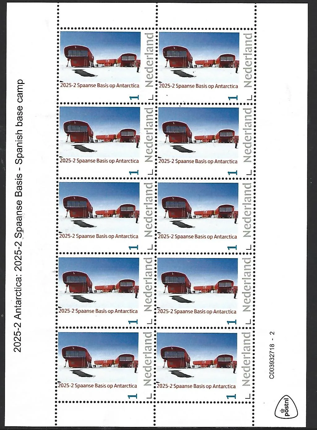 Netherlands 2025-2 Spanish Base on Antarctica sheetlet MNH