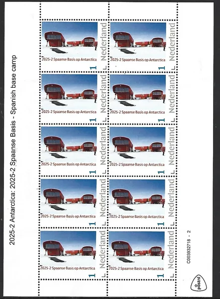 Nederland 2025-2 Spanish Base on Antarctica sheetlet postfris/mnhent