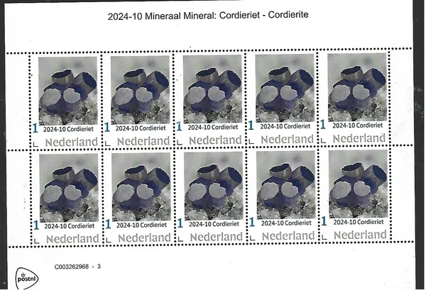 Netherlands 2024-10 Minerals: Cordierite sheetlet MNH