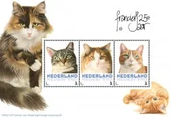 Pays-Bas 2015 Chats - Katten - Katzen 1 feuille - sheetlet neuf/mnh