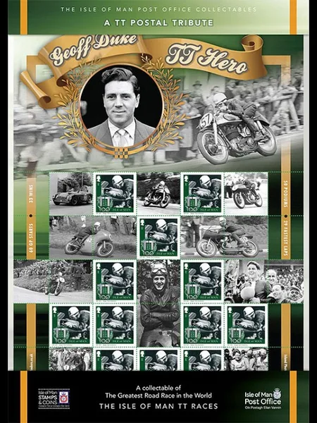 Isle of Man 2013 Jef Duke Motorcycles TT souvenir sheet unmounted MNH