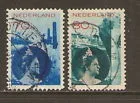 236-237 Koningin Wilhelmina fotomontage 1931-1933 gestempeld