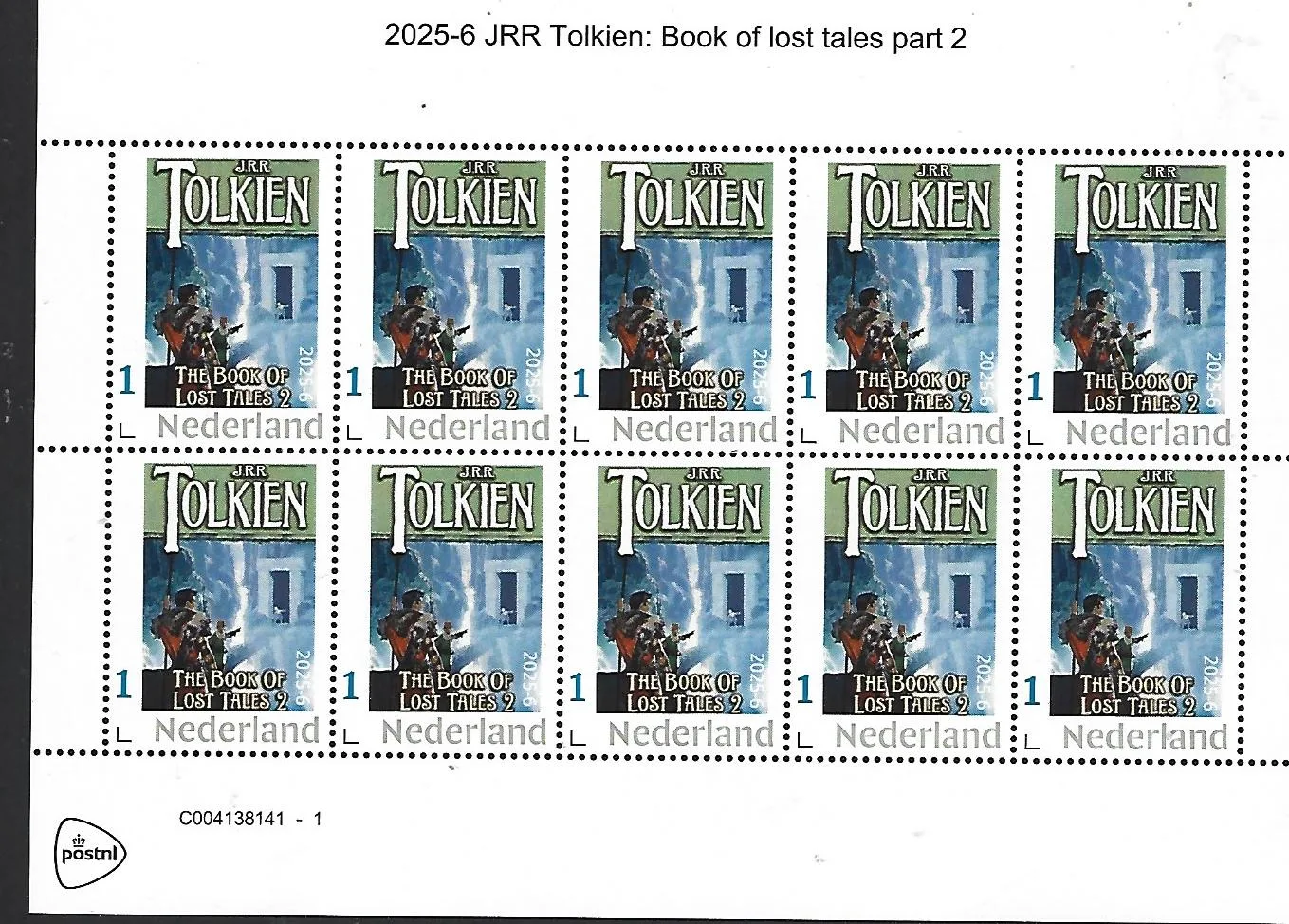 Nederland 2025-6 Tolkien: Book of lost tales part2 sheet postfris/mnh