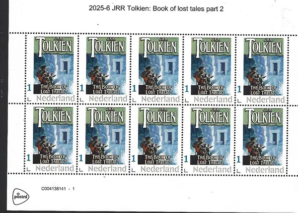 Netherlands 2025-6 Tolkien: Book of lost tales part 2 sheet MNH
