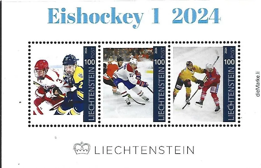 Liechtenstein 2024-1 Hockey sur glace bloc-m/s neuf/mnhLiechtenstein