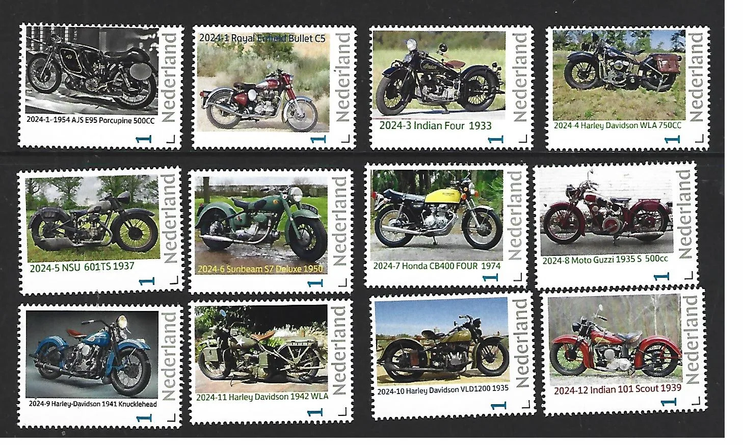 Nederland 2024 Motorfiets Motorcycle: yearset postfris/mnh