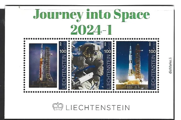 Liechtenstein 2024-1 Journey into space m/s postfris/mnh