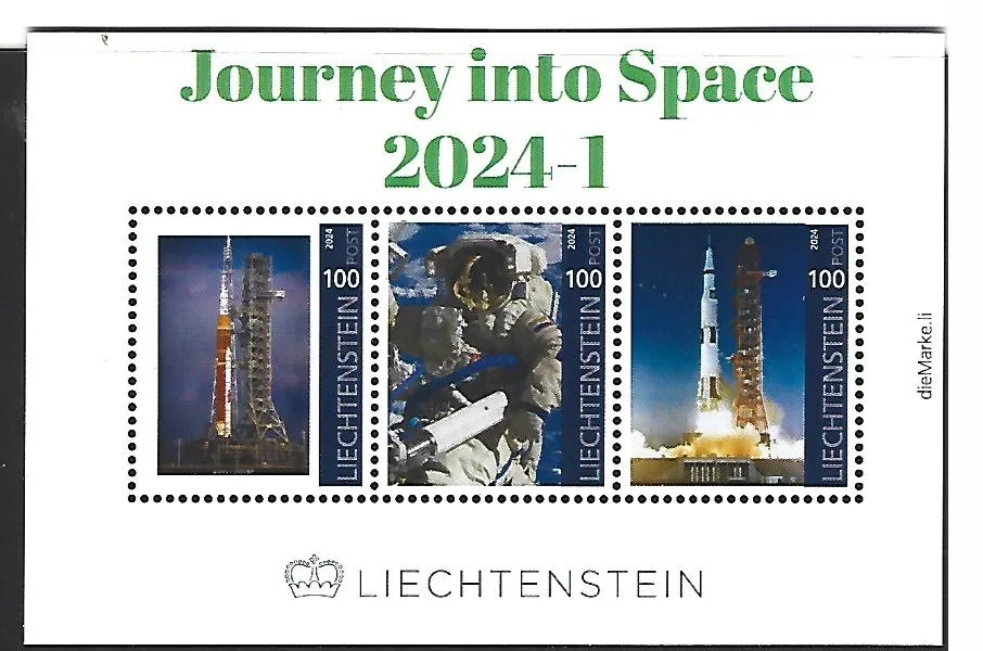 Liechtenstein 2024-1 Journey into space m/s postfrisch