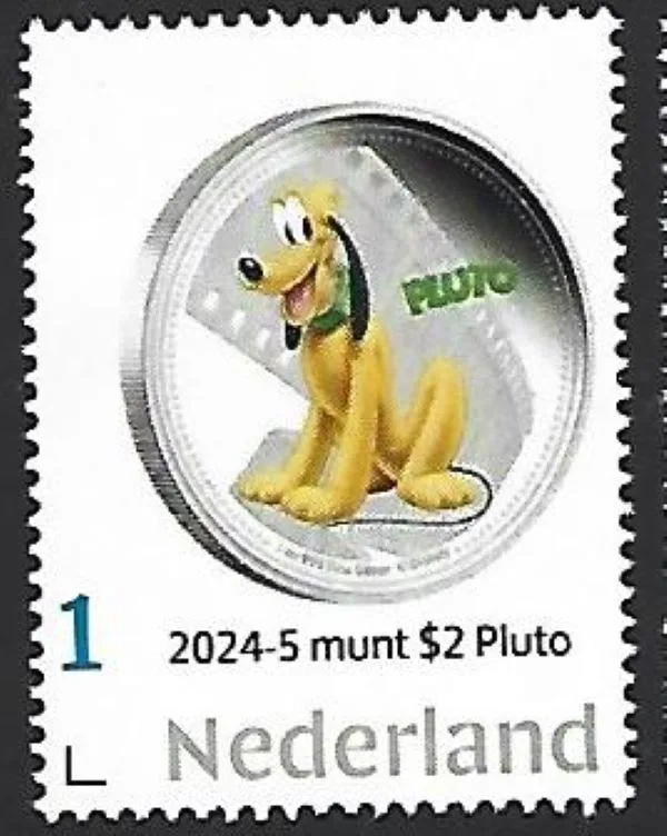 Niederlande 2024-5 Coin on stamp Disney Pluto postfrisch/mnh