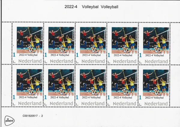Netherlands 2022-4 Volleyball sheet MNH