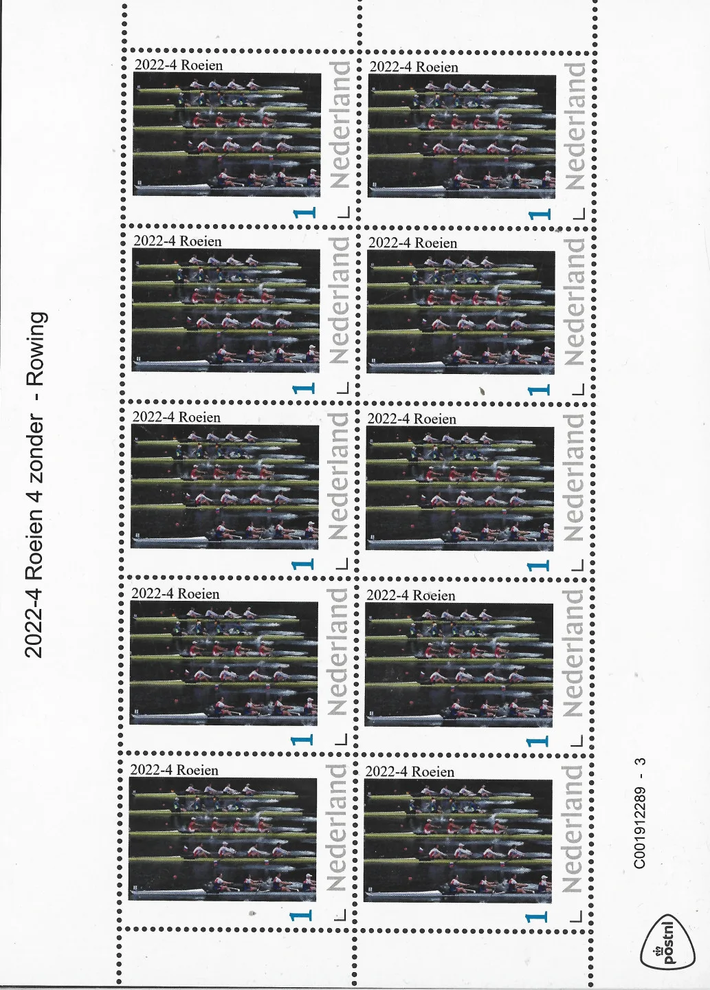 2022-4 Netherlands Rowing sheet MNH