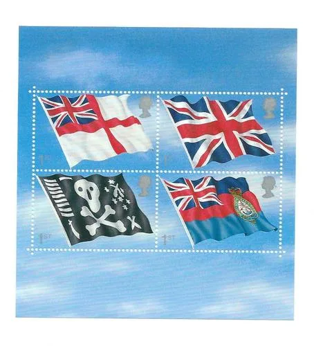 Gr.Britain 2001 Vlaggen blok postfris/mnh