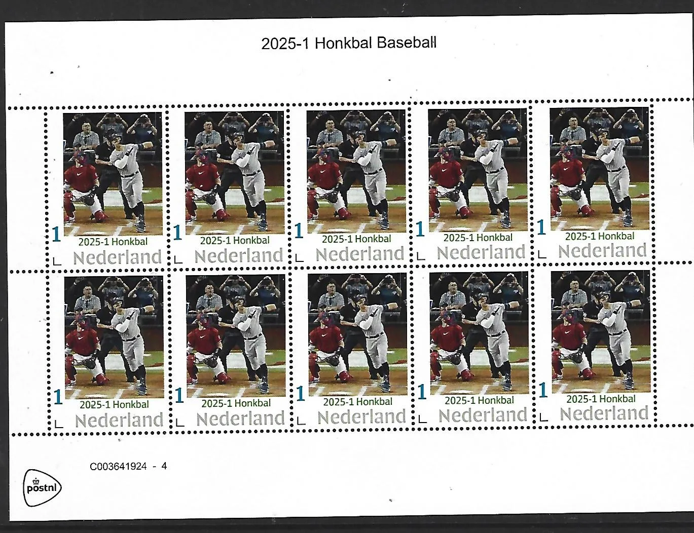 Nederland 2025-1 Honkbal Baseball sheetlet postfris/mnh
