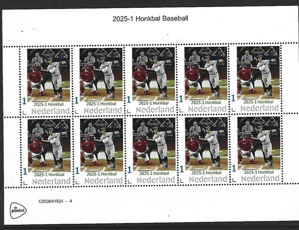 Netherlands 2025-1 Baseball sheetlet MNH