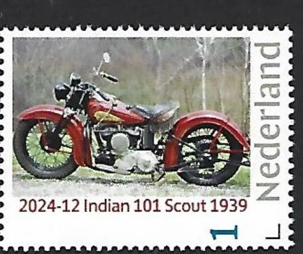 Netherlands 2024-12 Motorcycle: Indian Scout 101 1939 MNH