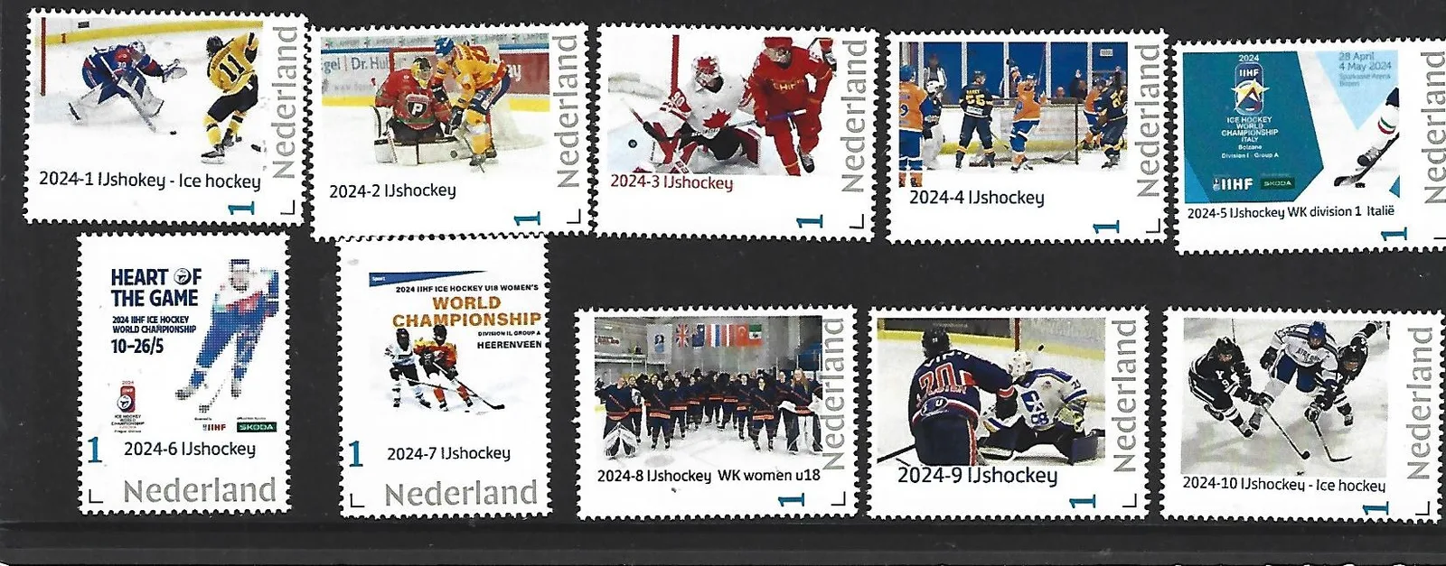 Nederland 2024 IJshockey yearset postfris/mnhent