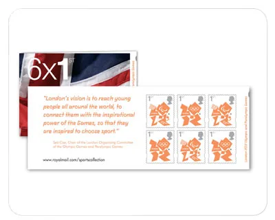 Great Britain 2012 Olympische spelen frankeerzegels Olympic vision quote booklet postfris/mnh