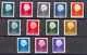 Netherlands 465b + 616b-634b Juliana in profile phosphor series used