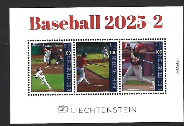 Liechtenstein 2025-2 Baseball sheetlet MNH