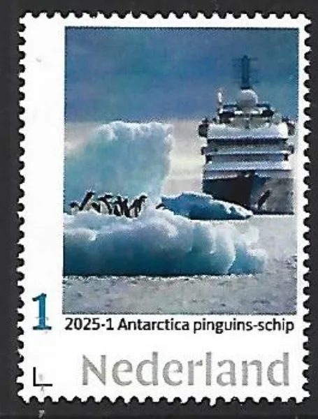 Nederland 2025-1 Antarctica: schip en pinguins postfris/mnh