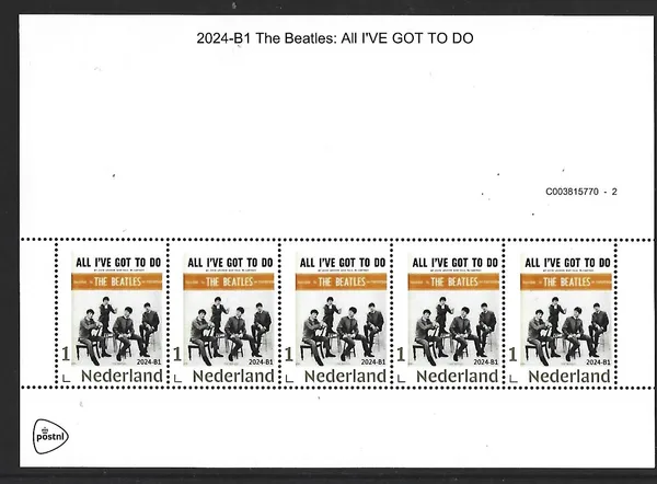 Netherlands 2024-B1 The Beatles All I've got to do sheetlet MNH