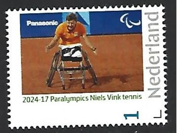 Pays-Bas 2024-17 Paralympiques Niels Vink tennis neuf/mnh