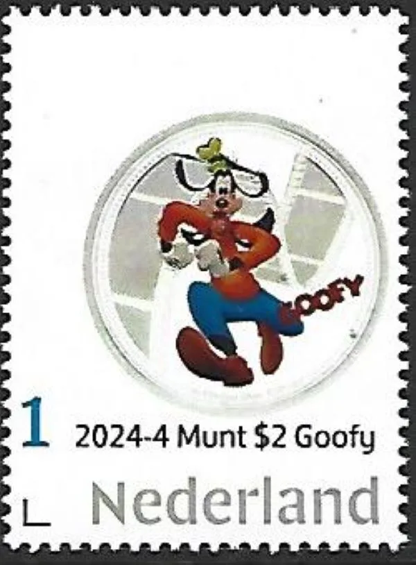 Niederlande 2024-4 Münze; Disney Niue $2 Goofy postfrisch/ungebraucht